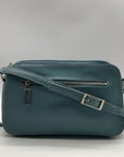 Liz Claiborne Blue Faux Leather Crossbody Bag