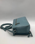 Liz Claiborne Blue Faux Leather Crossbody Bag