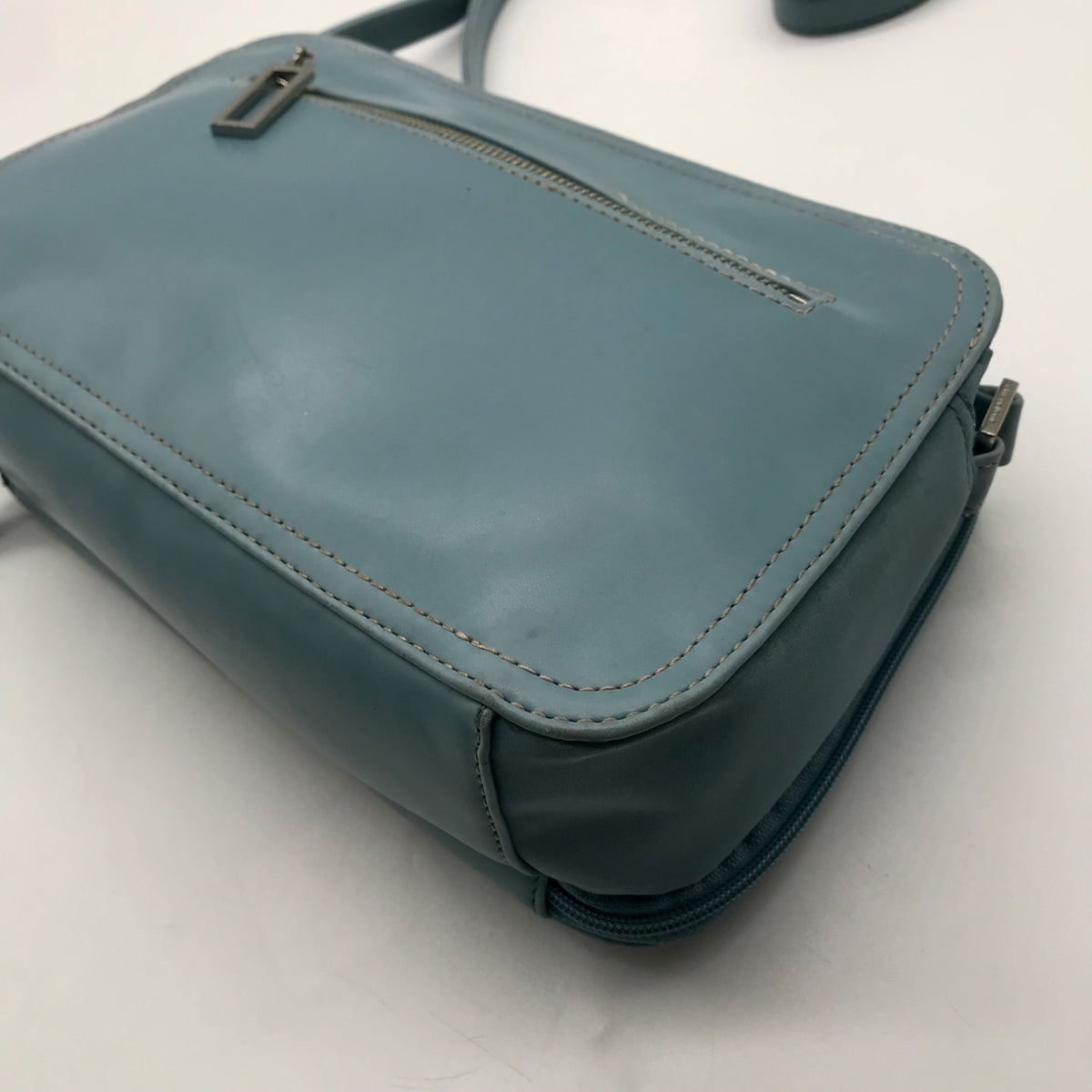 Liz Claiborne Blue Faux Leather Crossbody Bag