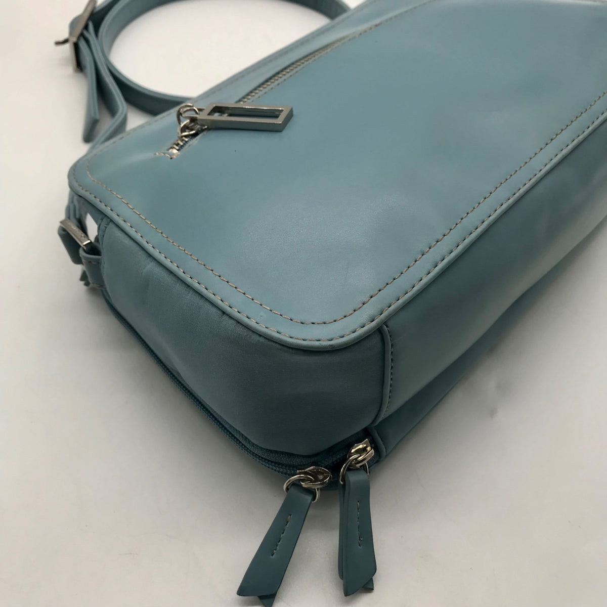 Liz Claiborne Blue Faux Leather Crossbody Bag