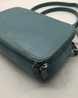 Liz Claiborne Blue Faux Leather Crossbody Bag