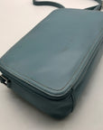 Liz Claiborne Blue Faux Leather Crossbody Bag