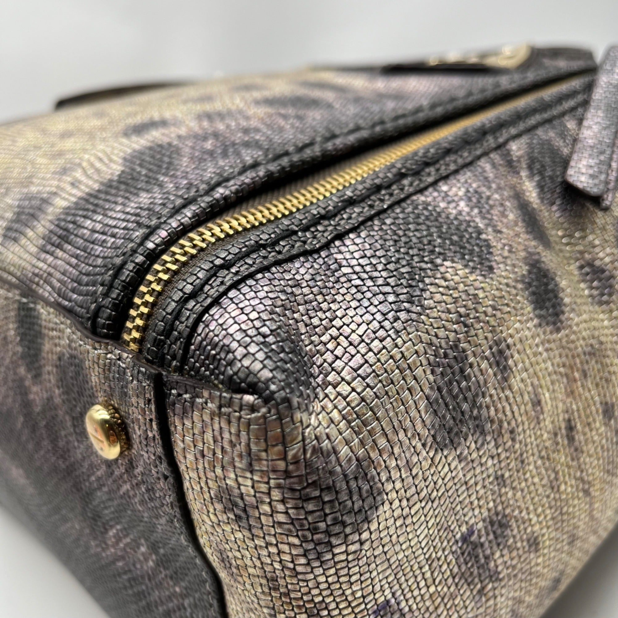 Henri Bendel A List Metallic Lizard Tote Bag