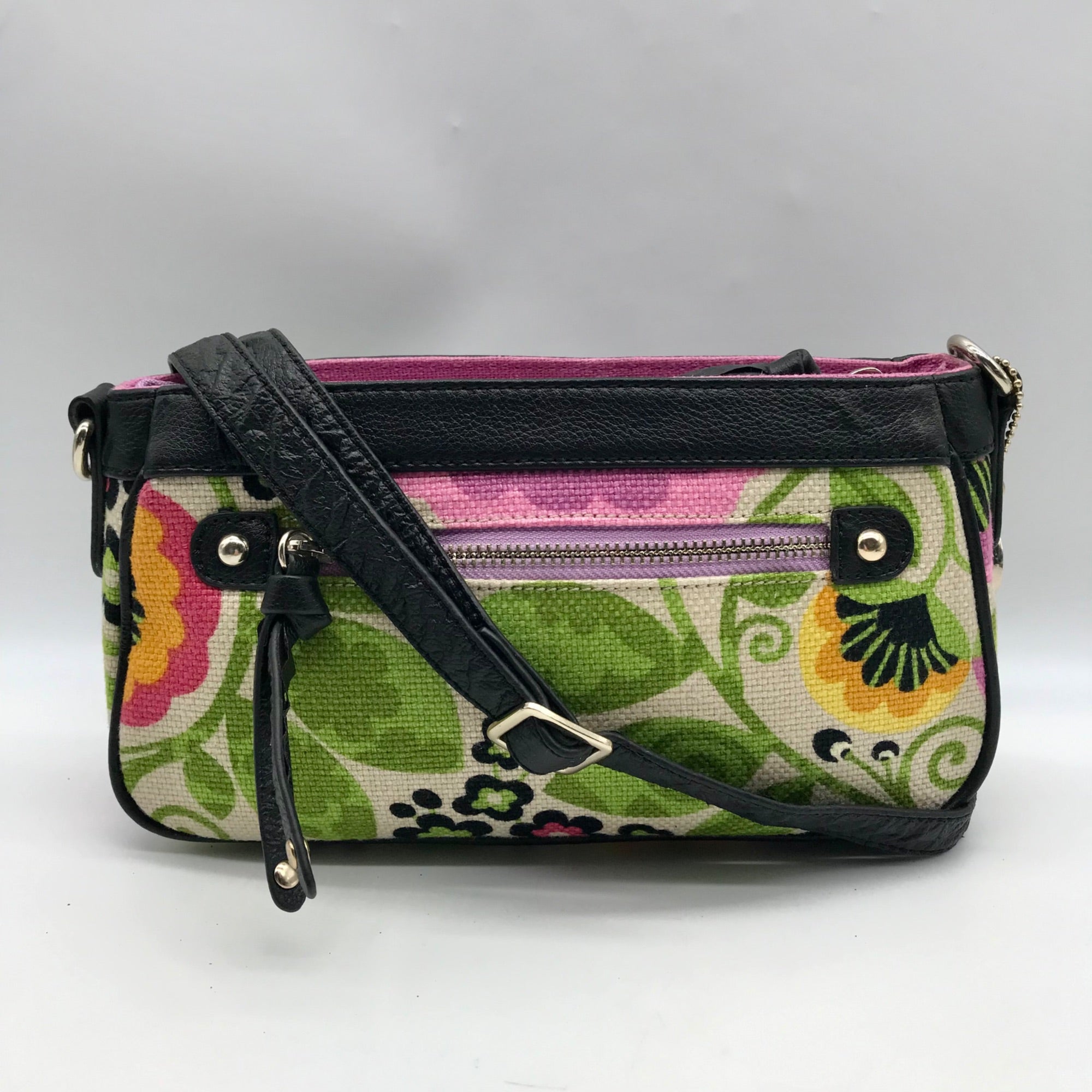 Spartina 449 Ivory Floral Port Passage Crossbody Bag