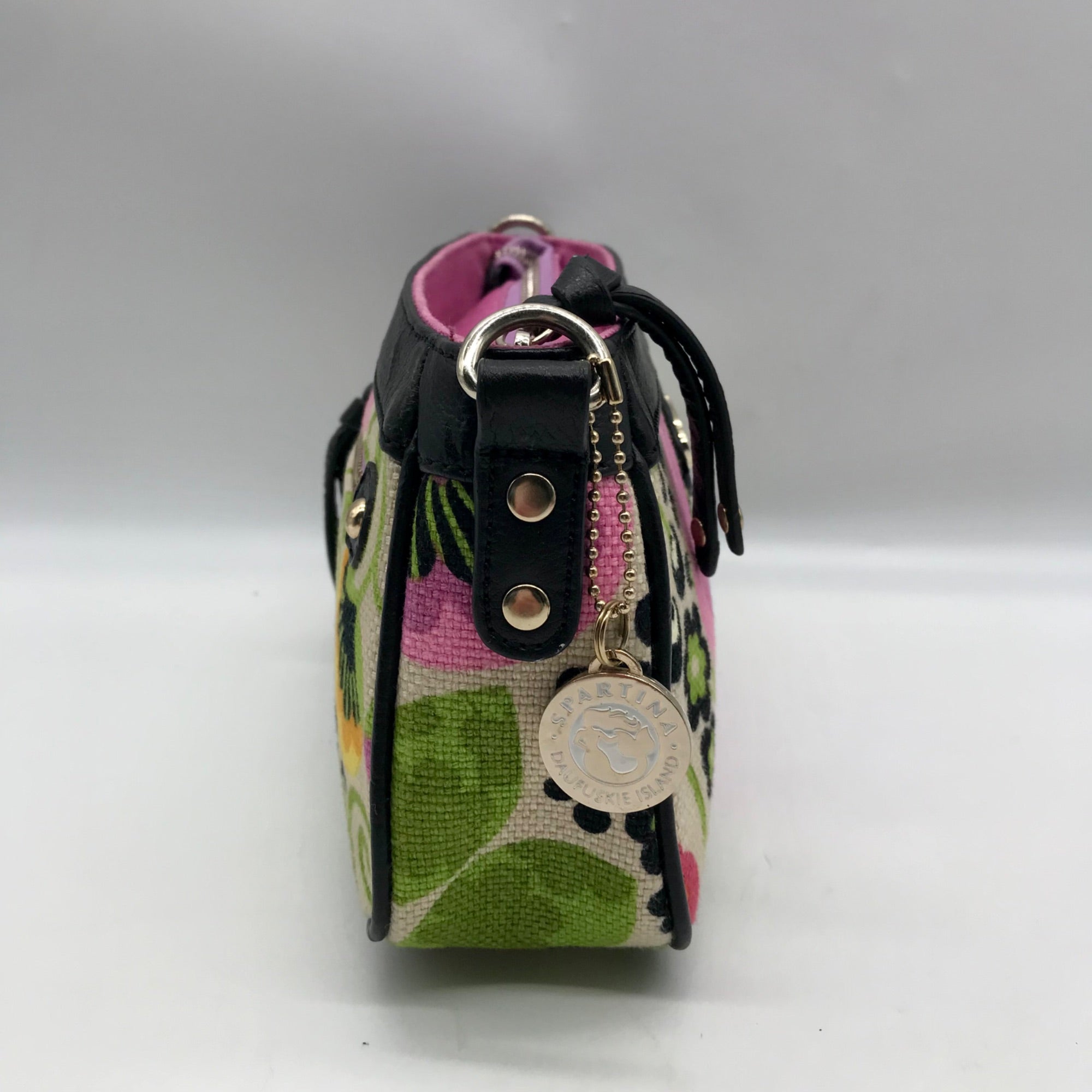 Spartina 449 Ivory Floral Port Passage Crossbody Bag