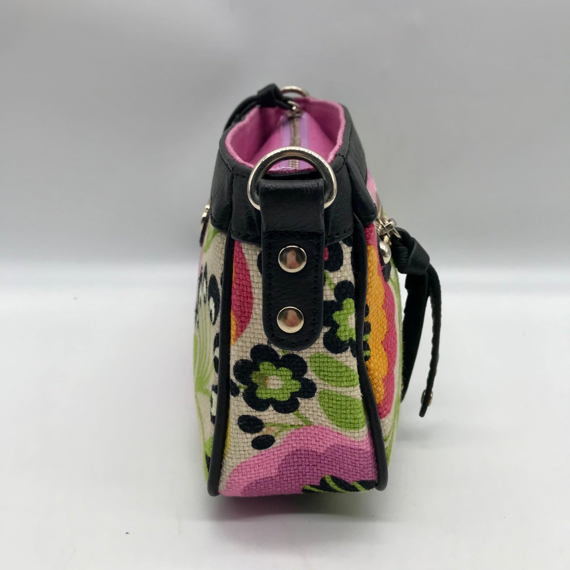 Spartina 449 Ivory Floral Port Passage Crossbody Bag