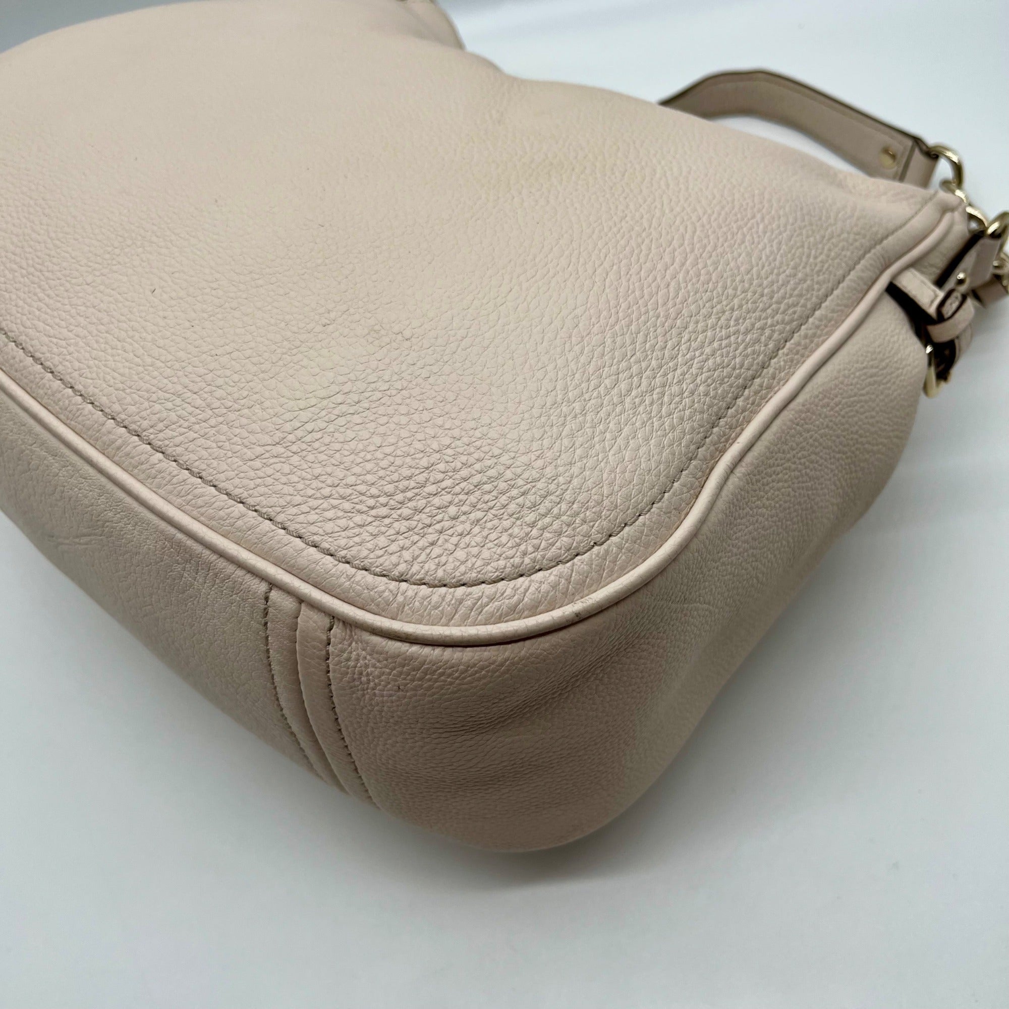Kate Spade Cream Pebbled Leather Pine Street Finley Hobo Bag