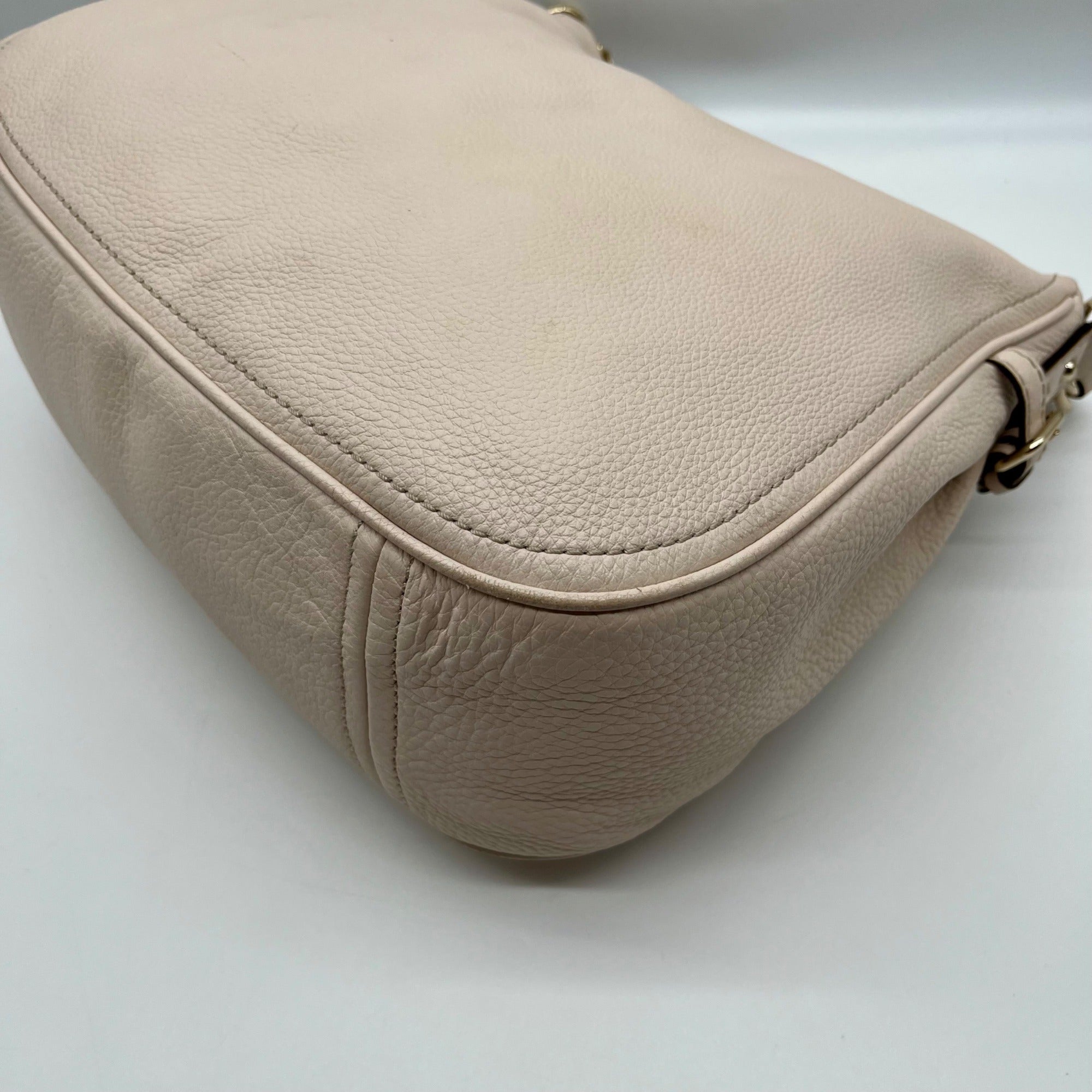 Kate Spade Cream Pebbled Leather Pine Street Finley Hobo Bag