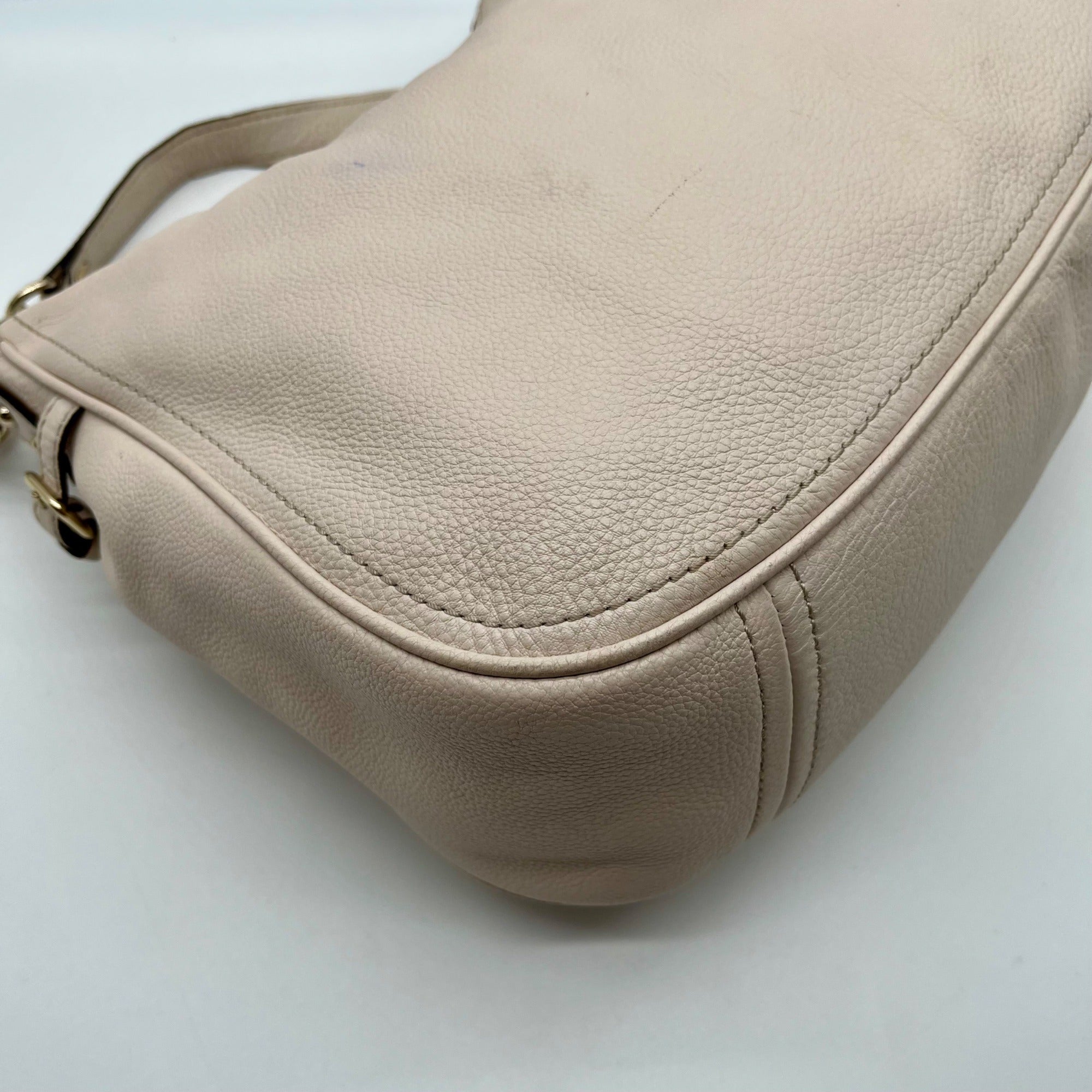 Kate Spade Cream Pebbled Leather Pine Street Finley Hobo Bag