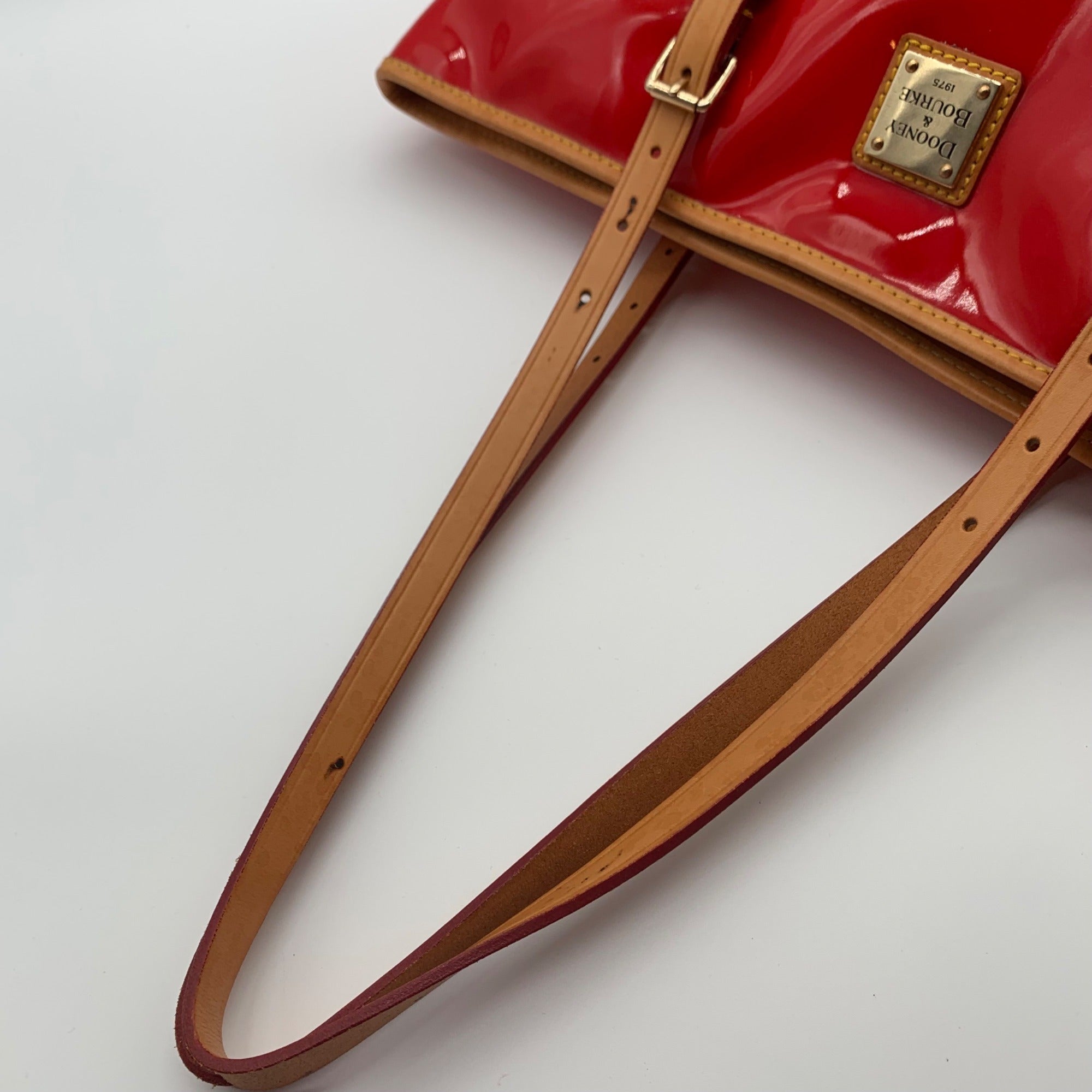 Dooney &amp; Bourke Red Patent Leather Shoulder Bag