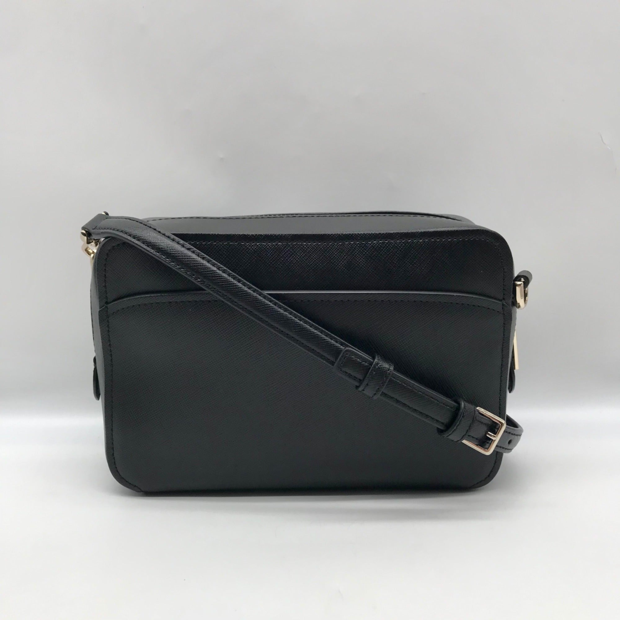 Kate Spade Black Saffiano Leather Lauryn Camera Crossbody Bag