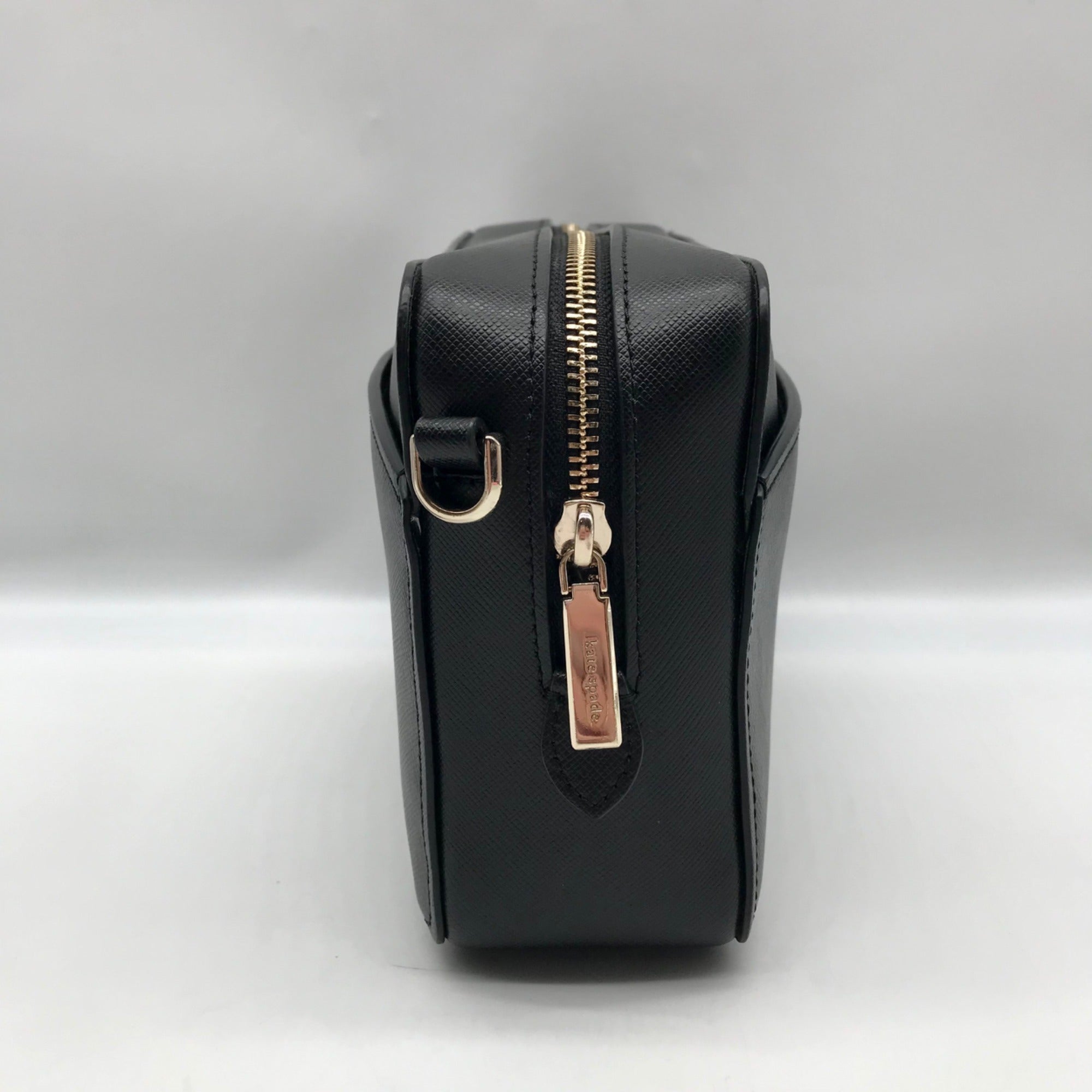 Kate Spade Black Saffiano Leather Lauryn Camera Crossbody Bag