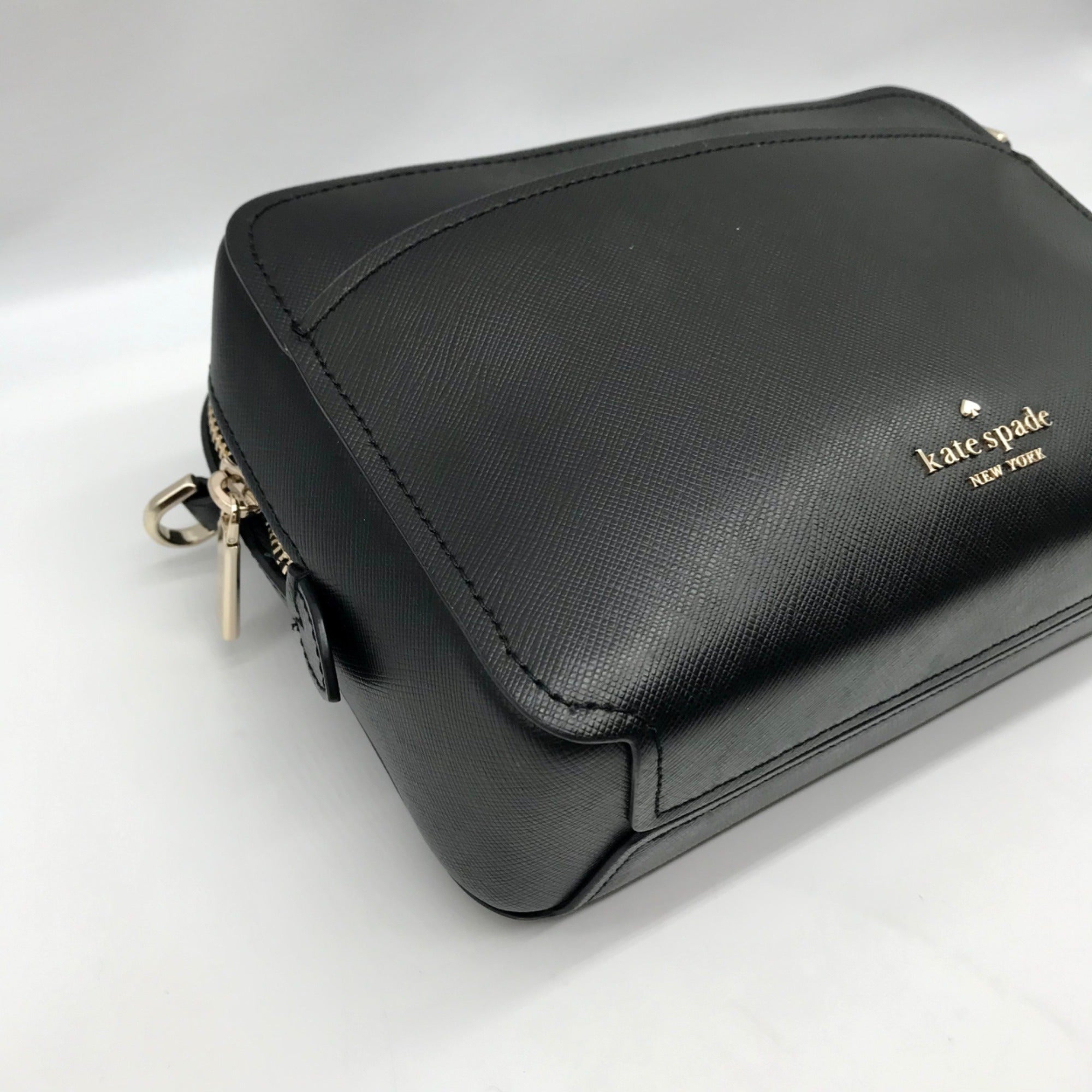 Kate Spade Black Saffiano Leather Lauryn Camera Crossbody Bag