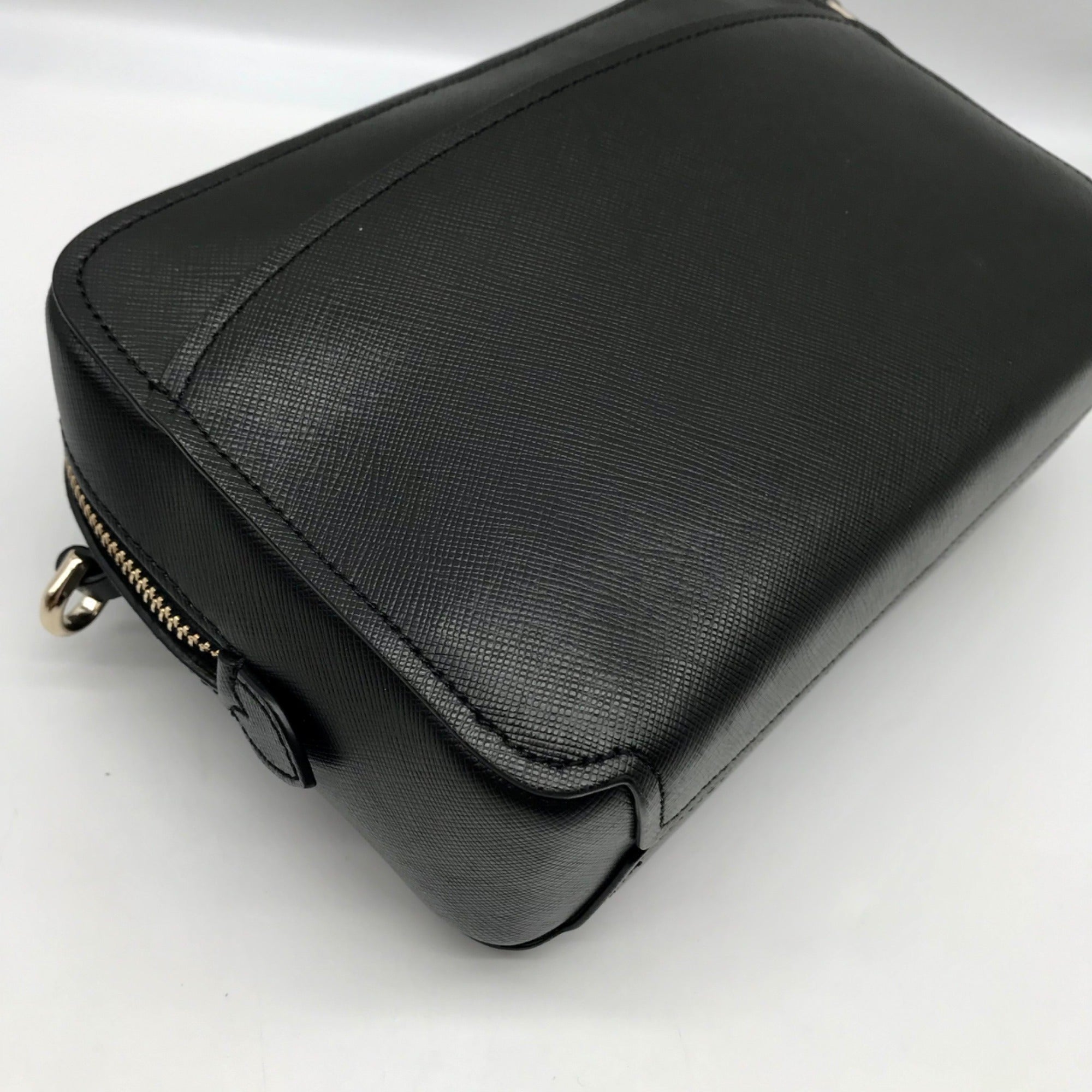 Kate Spade Black Saffiano Leather Lauryn Camera Crossbody Bag