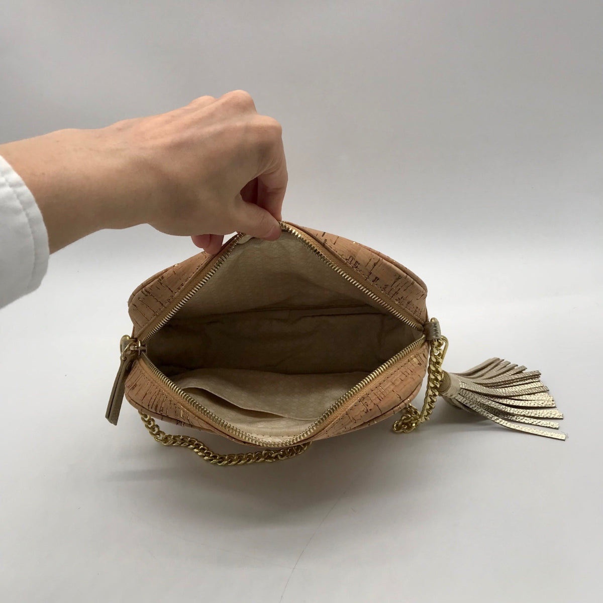 Lilly Pulitzer Tan Fabric Dessa Crossbody Bag