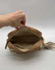 Lilly Pulitzer Tan Fabric Dessa Crossbody Bag
