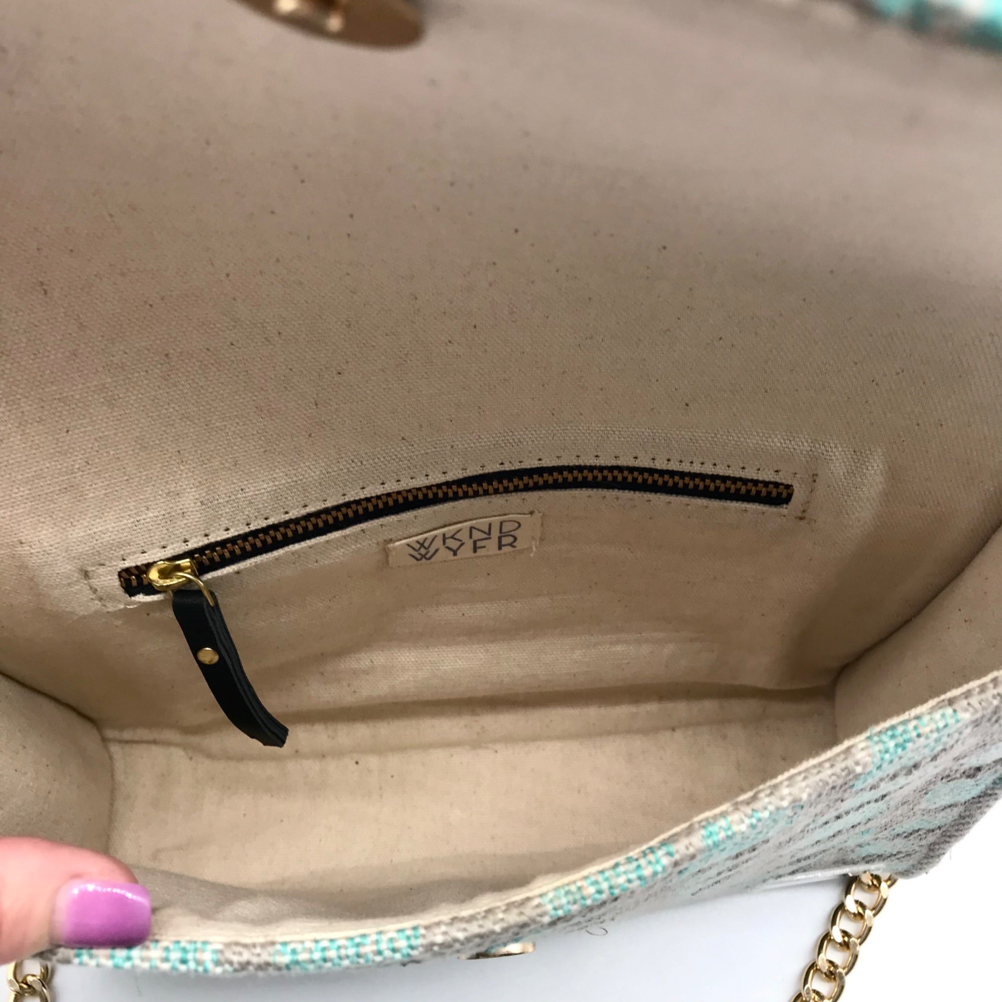WKND WYFR Gray Fabric Zootopia Clutch Shoulder Bag