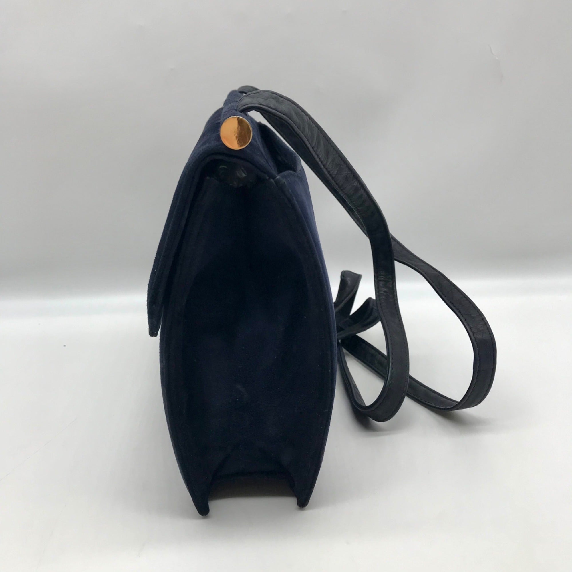 Joseph Blue Suede Enevelope Crossbody Bag