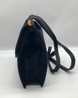 Joseph Blue Suede Enevelope Crossbody Bag