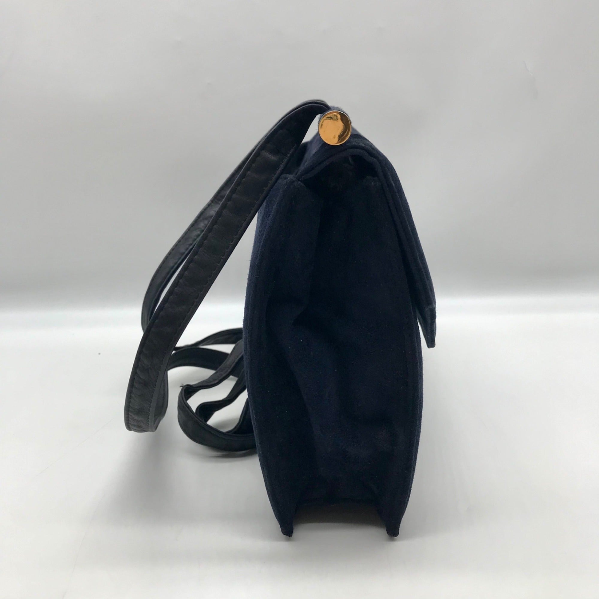 Joseph Blue Suede Enevelope Crossbody Bag