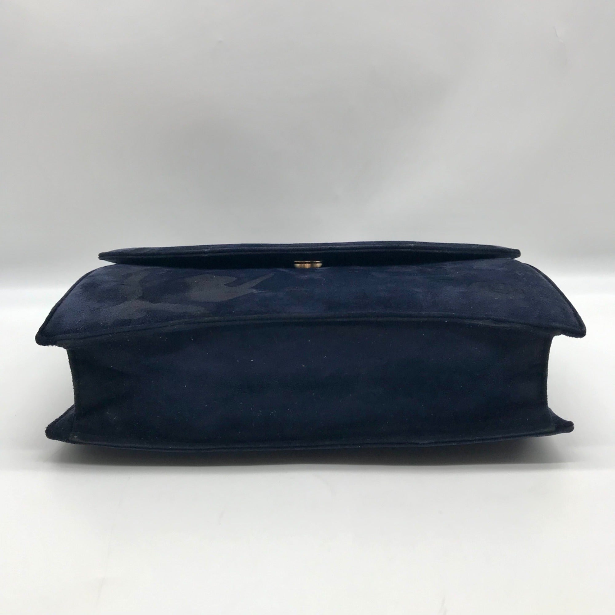 Joseph Blue Suede Enevelope Crossbody Bag
