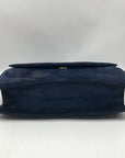 Joseph Blue Suede Enevelope Crossbody Bag