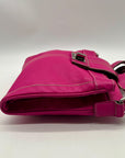 Tignanello Pink Pebbled Leather Organizer Crossbody Bag