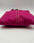 Tignanello Pink Pebbled Leather Organizer Crossbody Bag