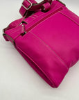 Tignanello Pink Pebbled Leather Organizer Crossbody Bag