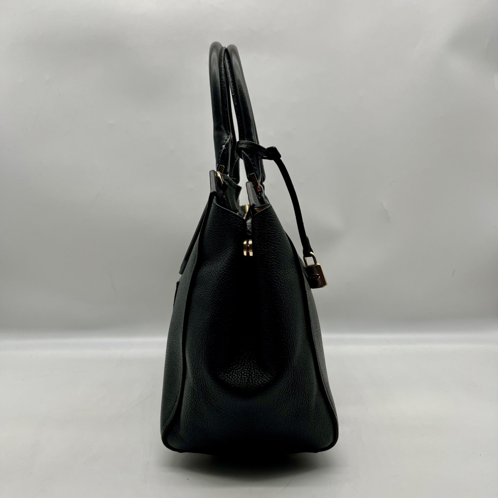 Michael Kors Black Leather Hayes Convertible Satchel