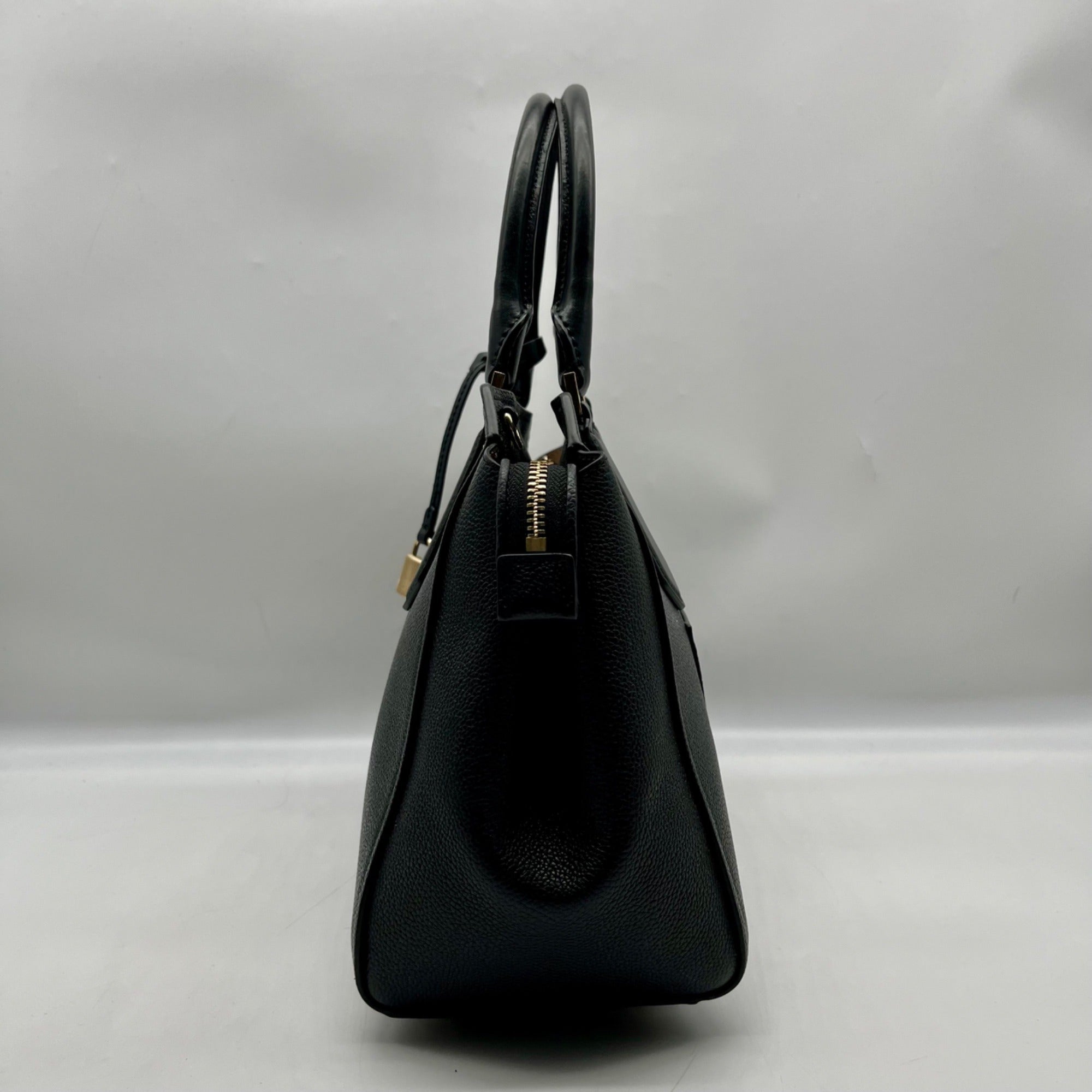 Michael Kors Black Leather Hayes Convertible Satchel