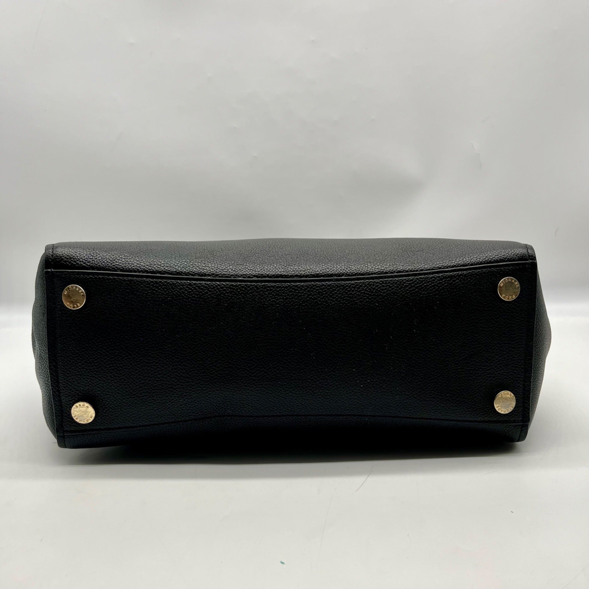 Michael Kors Black Leather Hayes Convertible Satchel