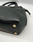 Michael Kors Black Leather Hayes Convertible Satchel