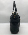 Michael Kors Black Leather Hamilton Satchel Bag