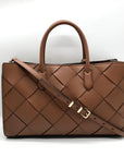 Michael Kors Luggage Brown East West Scarlett Satchel Bag