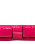 Melie Bianco Pink Vegan Leather Veronica Clutch
