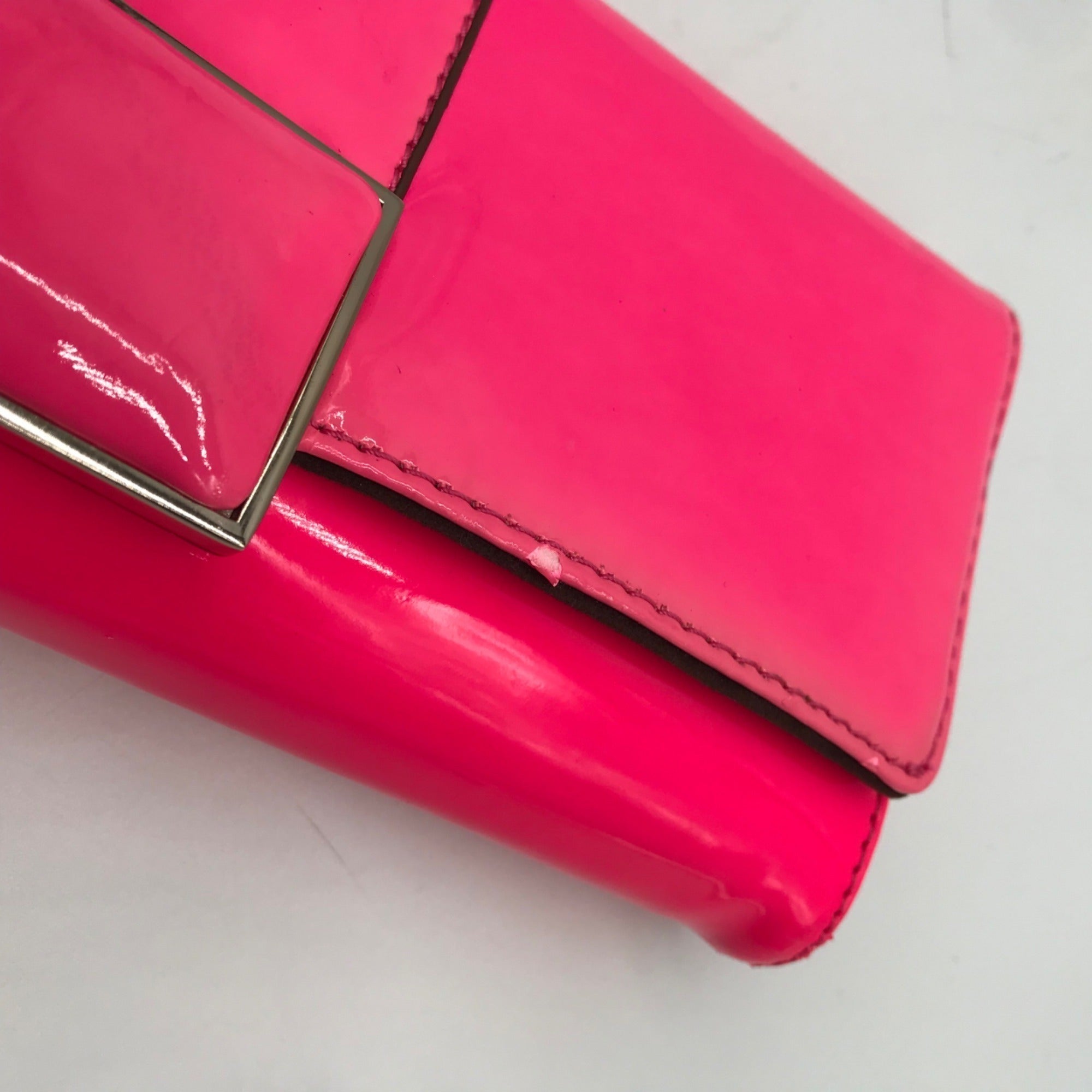 Melie Bianco Pink Vegan Leather Veronica Clutch