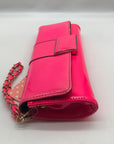 Melie Bianco Pink Vegan Leather Veronica Clutch