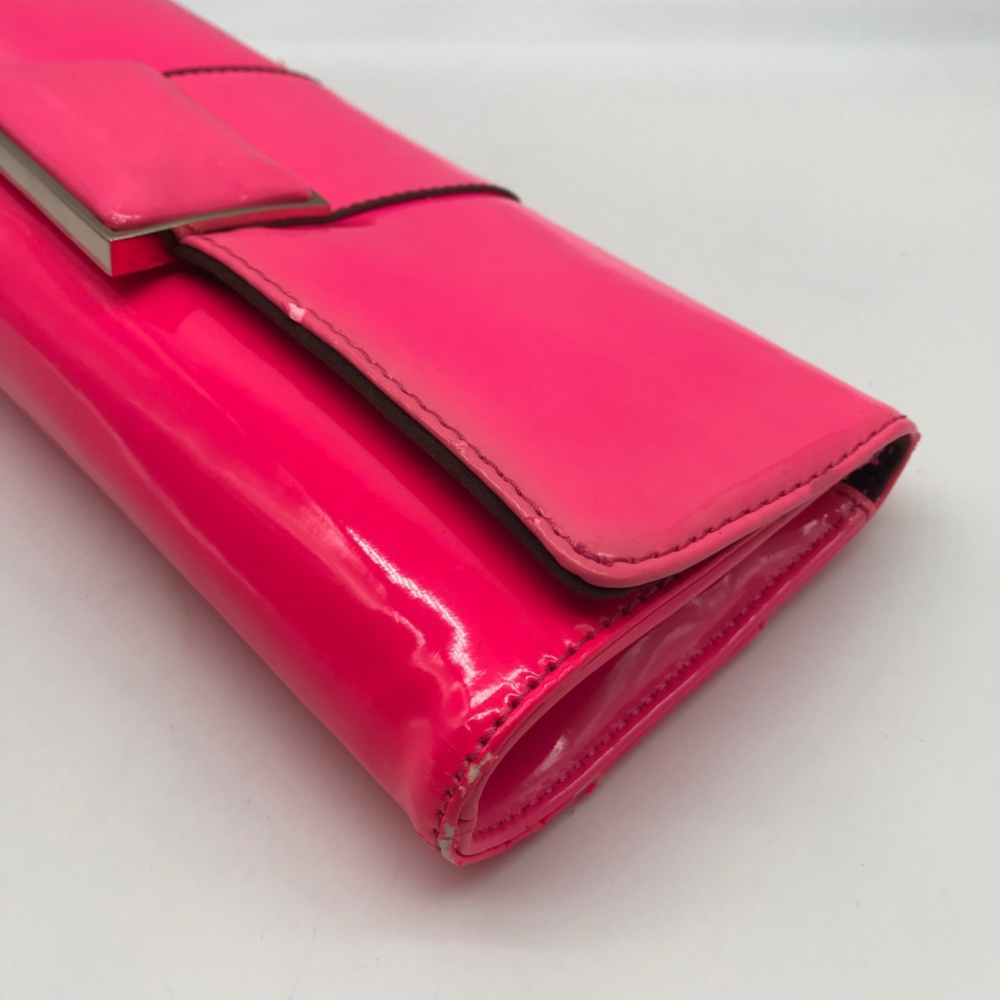 Melie Bianco Pink Vegan Leather Veronica Clutch