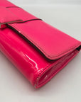 Melie Bianco Pink Vegan Leather Veronica Clutch