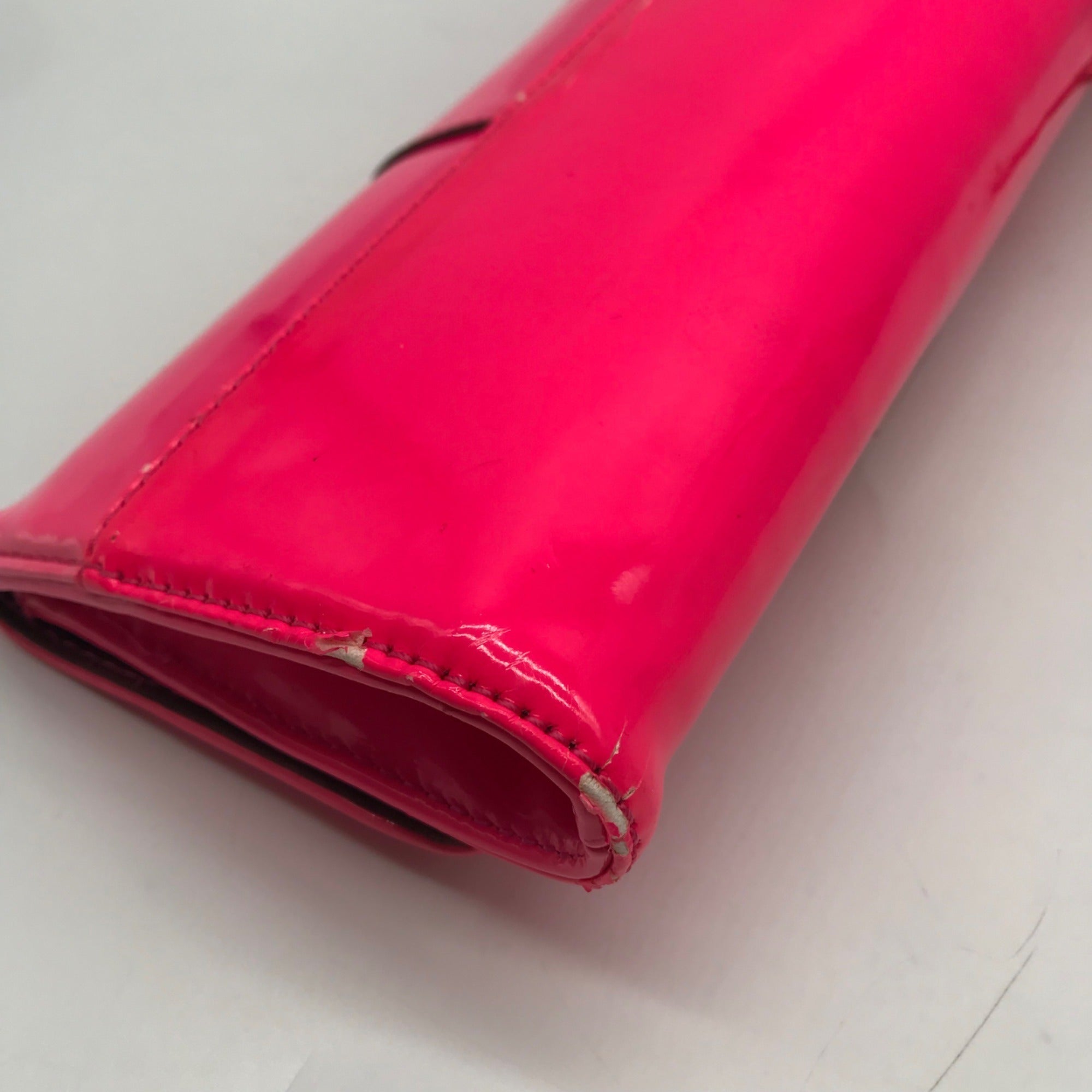 Melie Bianco Pink Vegan Leather Veronica Clutch