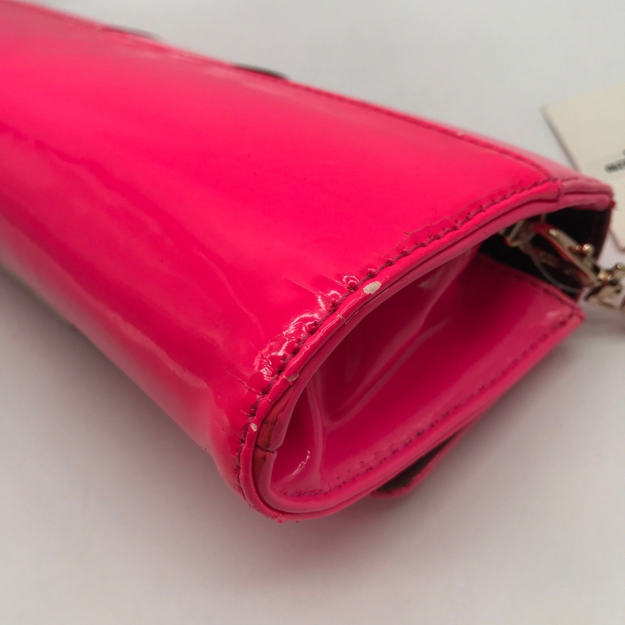 Melie Bianco Pink Vegan Leather Veronica Clutch