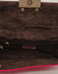 Melie Bianco Pink Vegan Leather Veronica Clutch