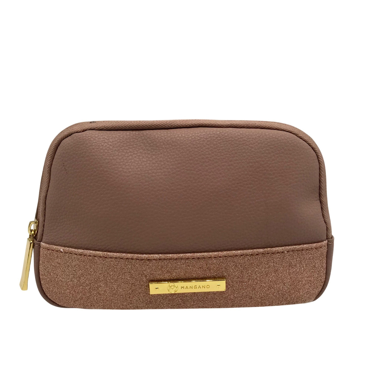 Joy Mangano Rose Gold Faux Leathet Waist Bag