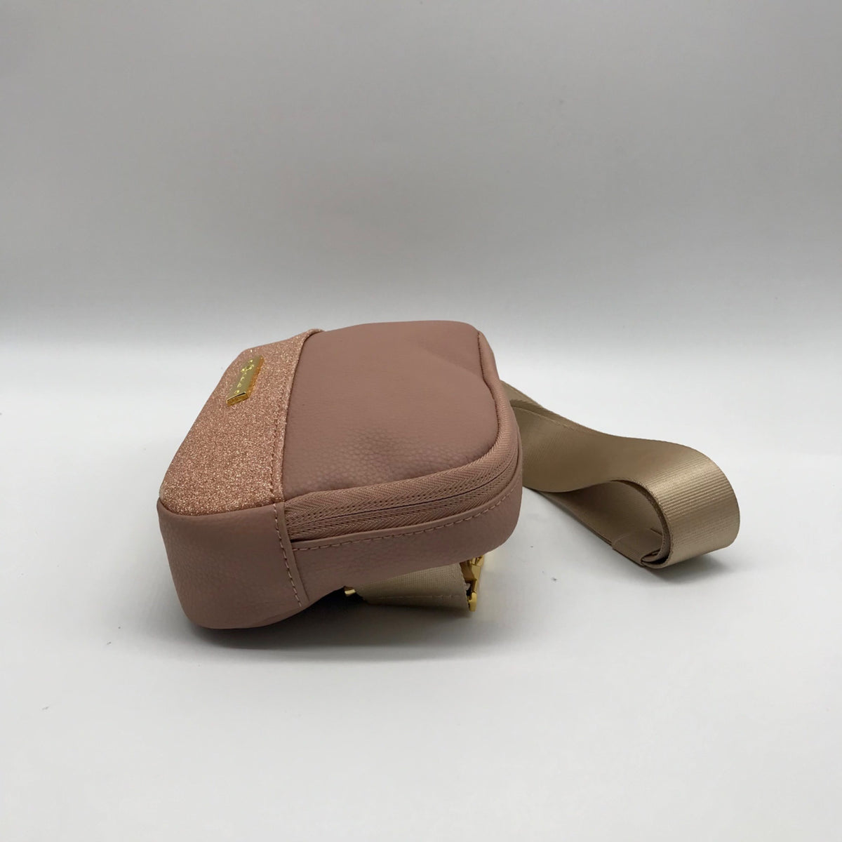 Joy Mangano Rose Gold Faux Leathet Waist Bag