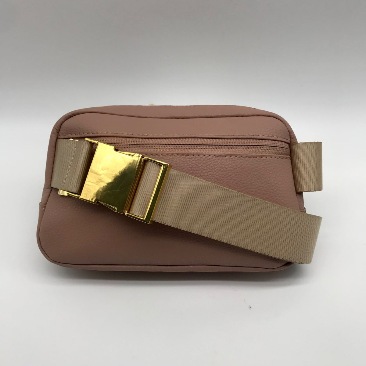Joy Mangano Rose Gold Faux Leathet Waist Bag
