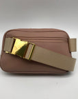 Joy Mangano Rose Gold Faux Leathet Waist Bag