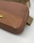 Joy Mangano Rose Gold Faux Leathet Waist Bag