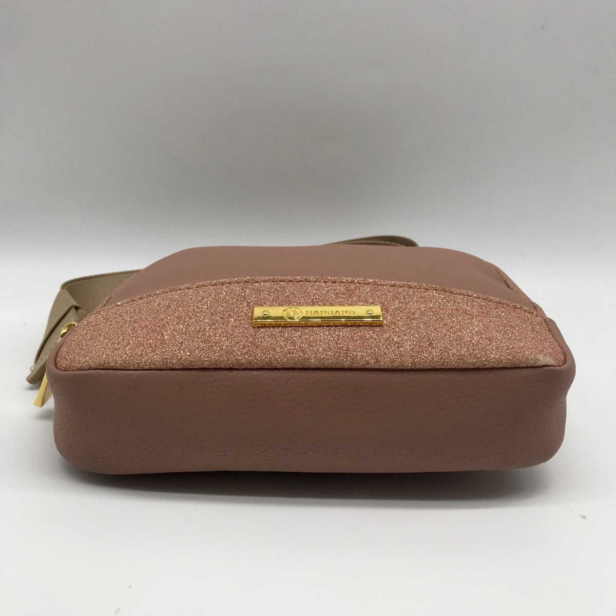 Joy Mangano Rose Gold Faux Leathet Waist Bag