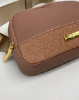 Joy Mangano Rose Gold Faux Leathet Waist Bag
